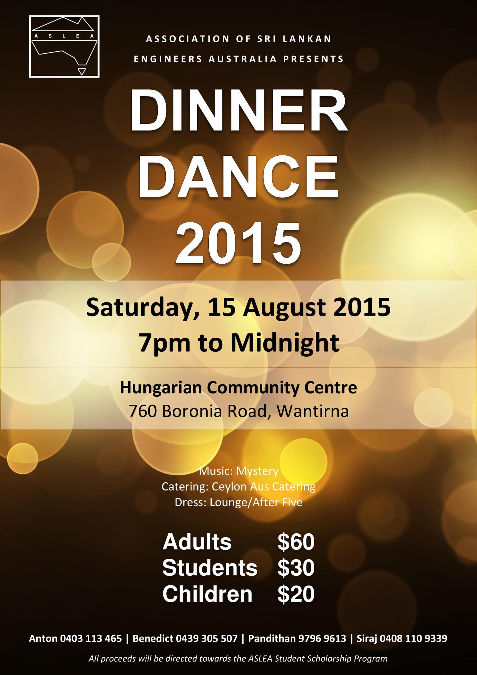 ASLEA dinner dance 2015